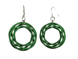 3D Printed Jewelry Looped Spiral Earrings