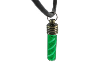 3D Printed Jewelry DNA Strand Necklace Glass Vial