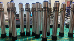 Imperial Officer Code Cylinder Replica Dosimeter - Brass or Silver colored clips - Individually engraved with unique serial numbers