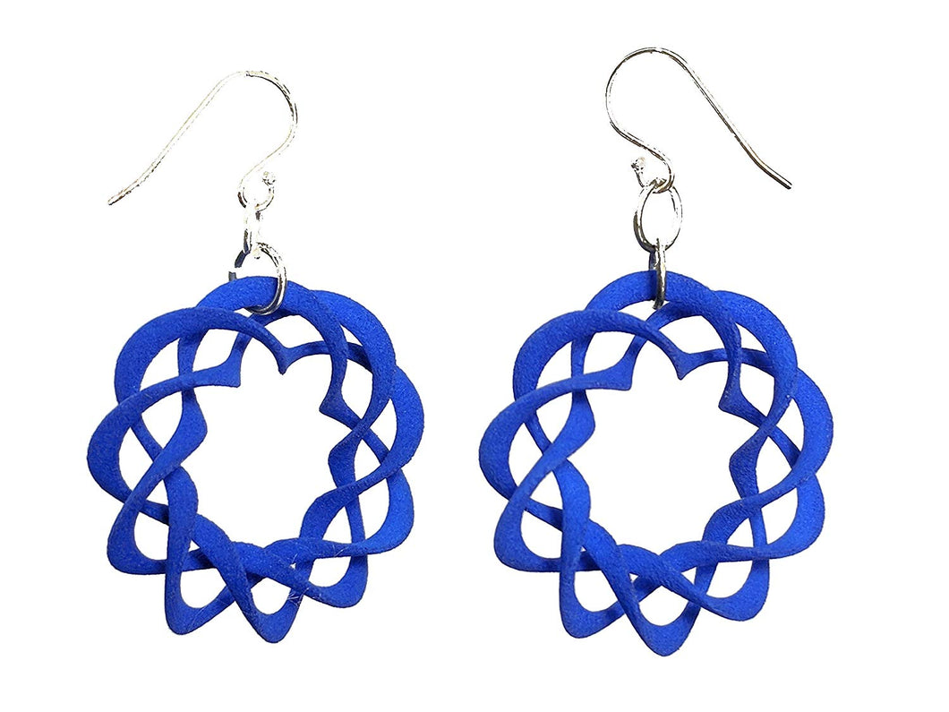 3D Printed Jewelry Nuclear Twist Ring Earrings
