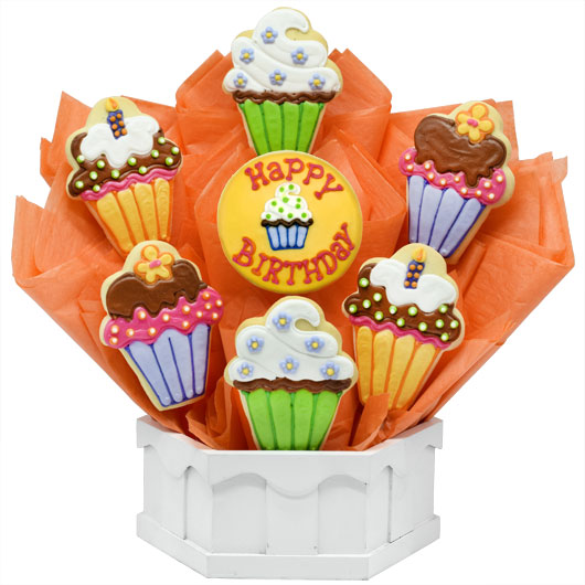 A400 - Cute as a Cupcake Cookie Bouquet