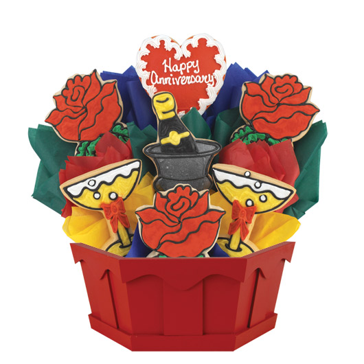 A254 - Anniversary Celebration Cookie Bouquet