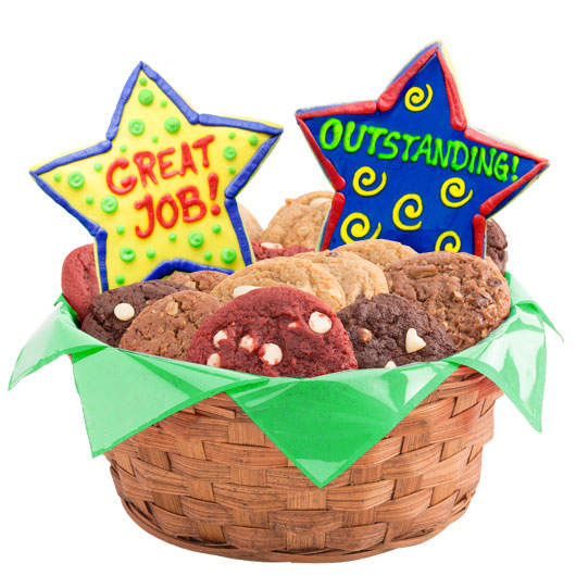 W306 - Appreciation Stars Basket Cookie Basket