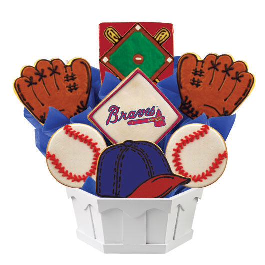 MLB1-ATL - MLB Bouquet - Atlanta Braves Cookie Bouquet