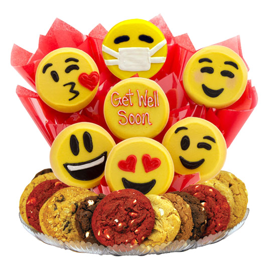 B451 - Sweet Emojis BouTray™-Get Well Cookie Boutray