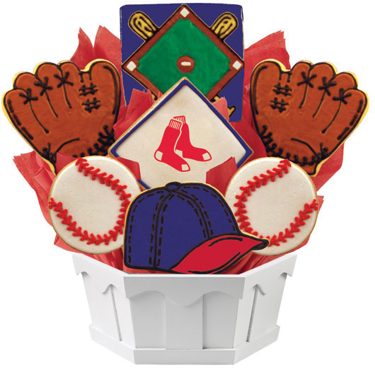 MLB1-BOS - MLB Bouquet - Boston Redsox Cookie Bouquet