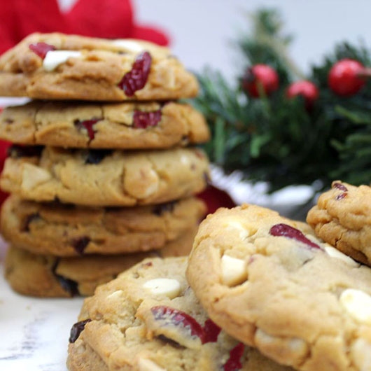 BX8-CRN - 1 Dozen White Chocolate Cranberry Gourmets Gourmet Cookies