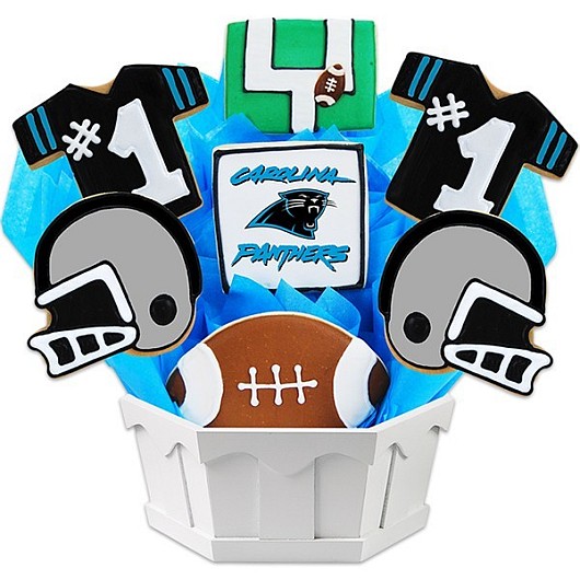 NFL1-CAR - Football Bouquet - Carolina Cookie Bouquet