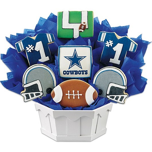 NFL1-DAL - Football Bouquet - Dallas Cookie Bouquet