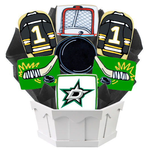 NHL1-DAL - Hockey Bouquet - Dallas Cookie Bouquet