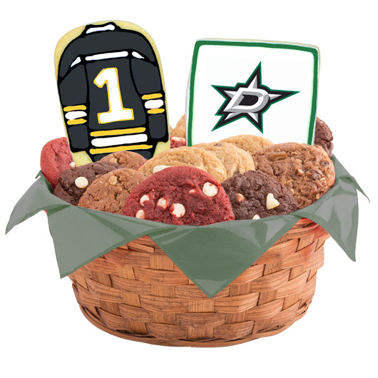 WNHL1-DAL - Hockey Basket - Dallas Cookie Basket