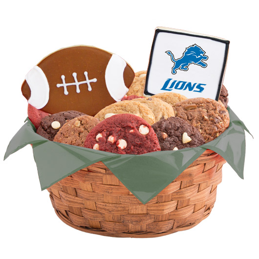 WNFL1-DET - Football Basket - Detroit Cookie Basket