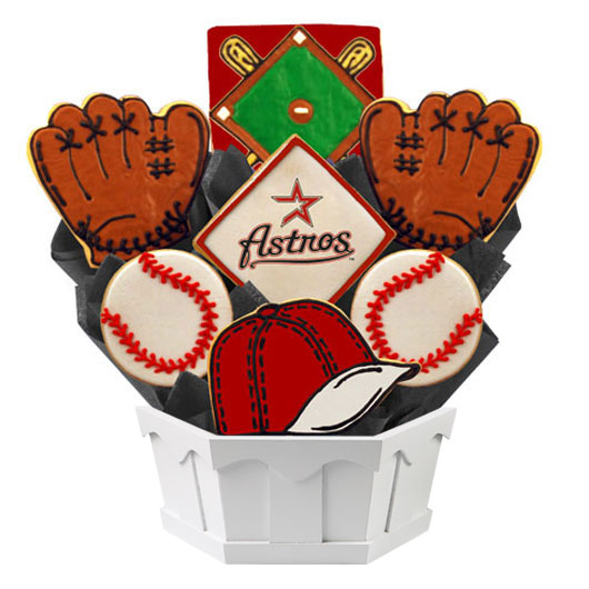 MLB1-HOU - MLB Bouquet - Houston Astros Cookie Bouquet