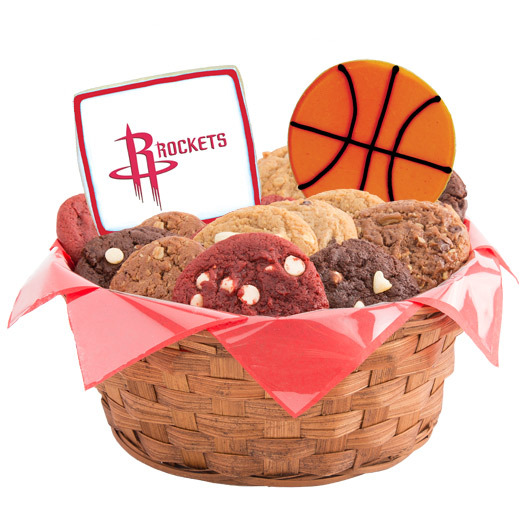 WNBA1-HOU - Pro Basketball Basket - Houston Cookie Basket