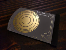 Load image into Gallery viewer, Metal Death Star Plans Data Card - Rogue One - **BONUS** Free &quot;Hope&quot; Display Stand