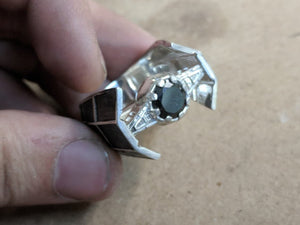 TIE Fighter Advanced Ring Squadron Imperial Vader Sterling Silver Ring