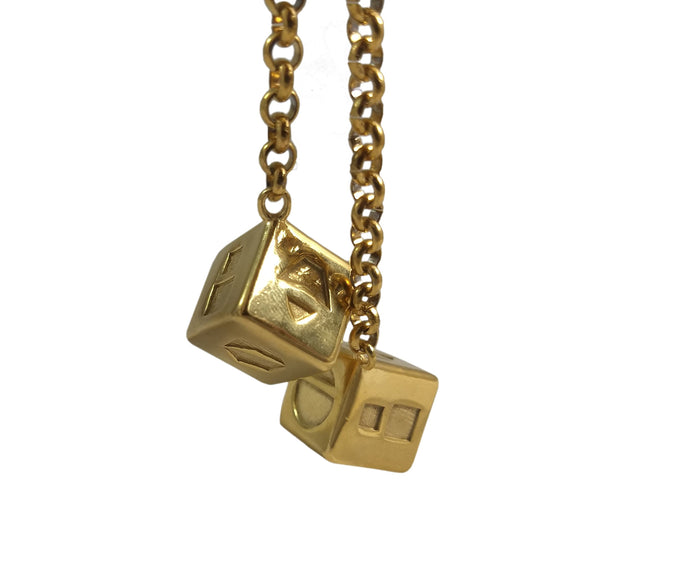Stainless Steel Smuggler's Golden Dice - Gold Plated Stainless Steel Dice