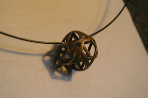 Merkabah inscribed inside spherical Star of David