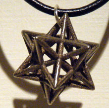 Load image into Gallery viewer, awesome star necklace - small stellated dodecahedron 3d printed