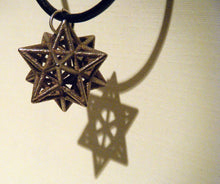 Load image into Gallery viewer, awesome star necklace - small stellated dodecahedron 3d printed