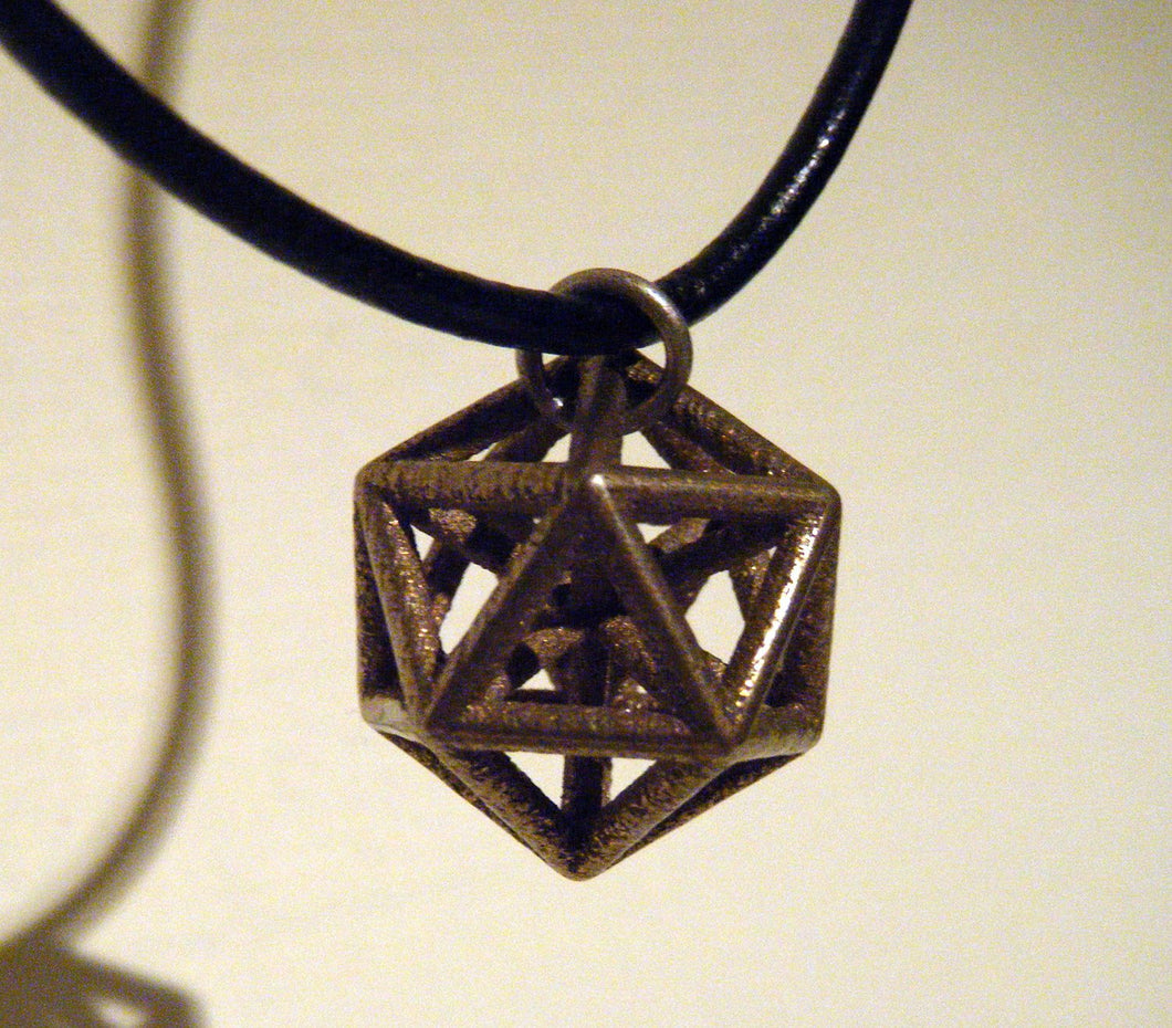 Icosahedron with posts inside