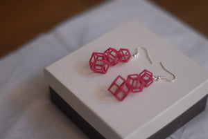 Rhombic Dodecahedron earrings