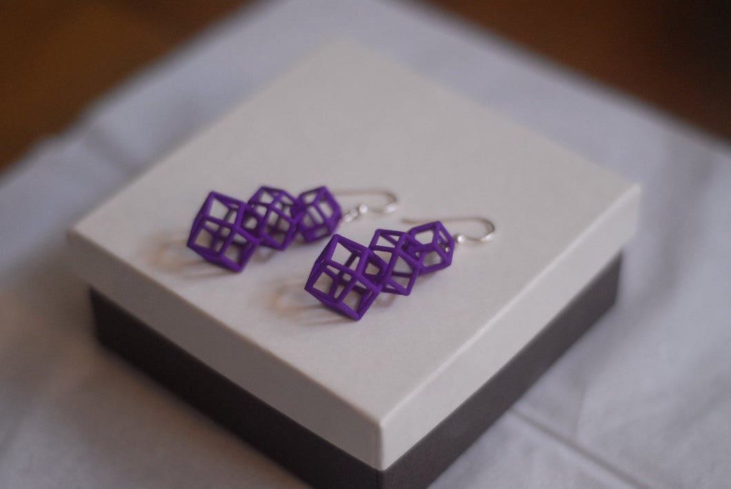 Rhombic Dodecahedron earrings