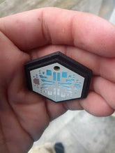 Load image into Gallery viewer, Functioning Battlestar Galactica: Blood &amp; Chrome Necklace &#39;cylon chip&#39;