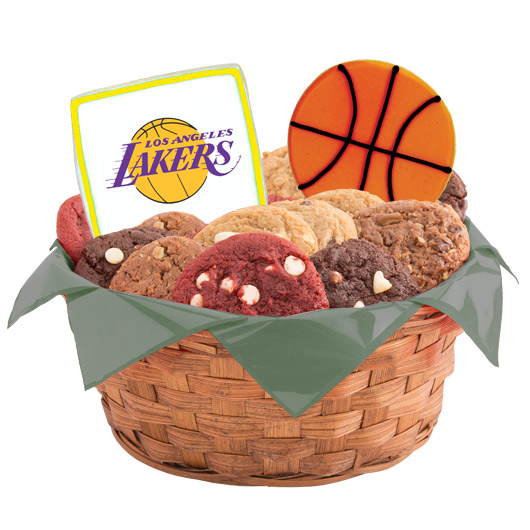 WNBA1-LAL - Pro Basketball Basket - LA LAL Cookie Basket