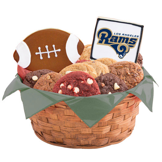 WNFL1-LAR - Football Basket - LAR Cookie Basket