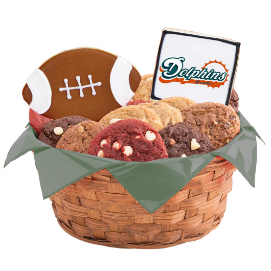 WNFL1-MIA - Football Basket - Miami Cookie Basket