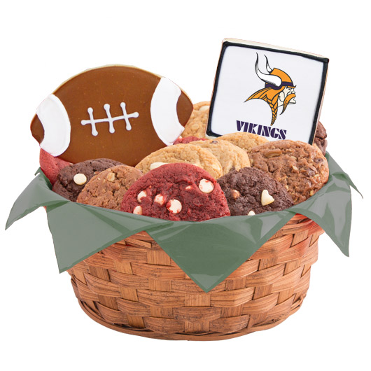 WNFL1-MIN - Football Basket - Minnesota Cookie Basket