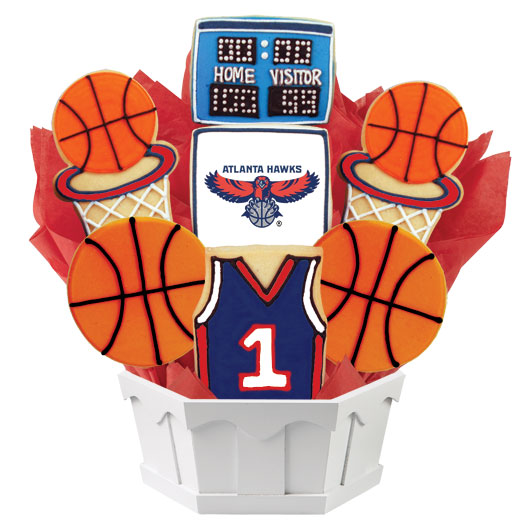 NBA1-ATL - Pro Basketball Bouquet - Atlanta Cookie Bouquet