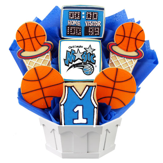 NBA1-ORL - Pro Basketball Bouquet - Orlando Cookie Bouquet