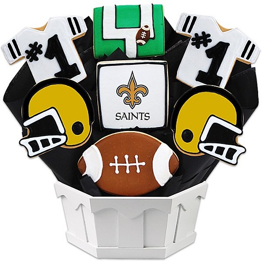 NFL1-NO - Football Bouquet - New Orleans Cookie Bouquet