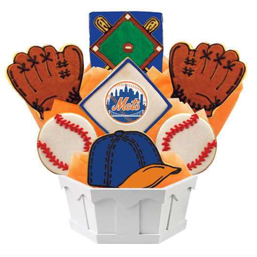 MLB1-NYM - MLB Bouquet - New York Mets Cookie Bouquet