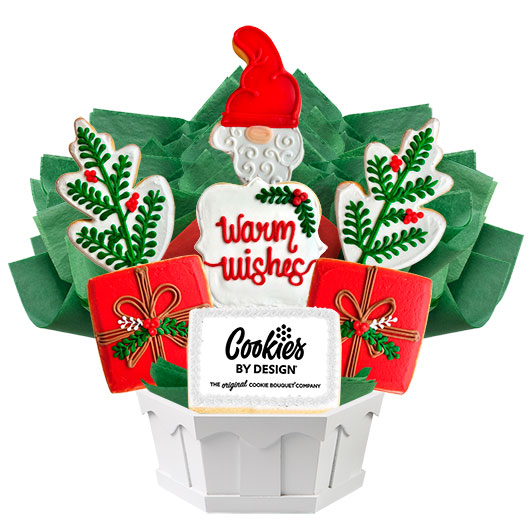 NGP553 - Logo Cookies – Warm Holiday Wishes Cookie Bouquet