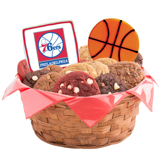 WNBA1-PHI - Pro Basketball Basket - Philadelphia Cookie Basket