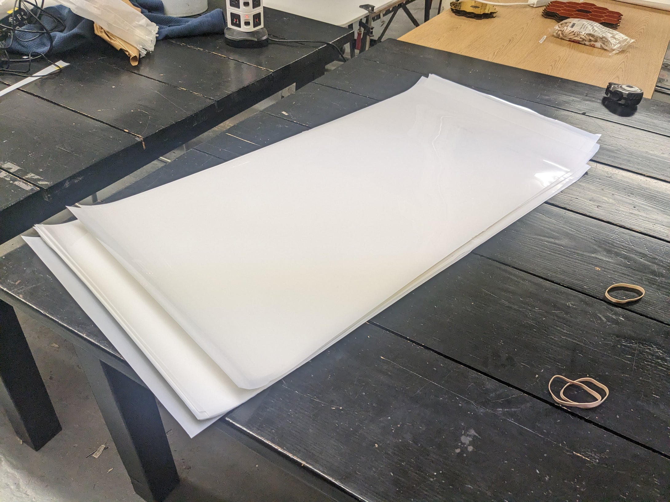 LED Light Diffusion plastic - thin durable rolled plastic