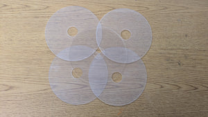 Tap protector discs for arcade buttons