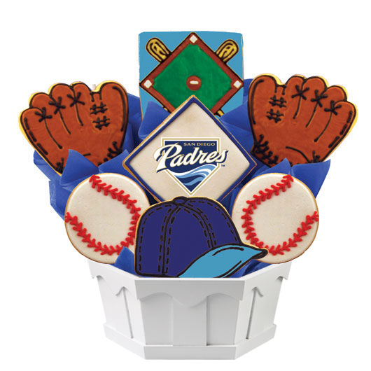 MLB1-SDG - MLB Bouquet - San Diego Padres Cookie Bouquet