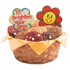 Smiling Face Daisies Basket - 