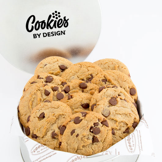 TIN12-CC - Tin of One Dozen Chocolate Chip Gourmet Cookies Gourmet Cookies