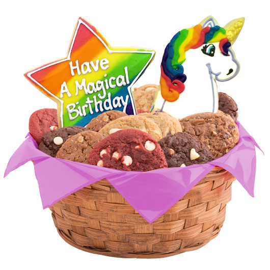 W464 - Magical Unicorns Basket Cookie Basket