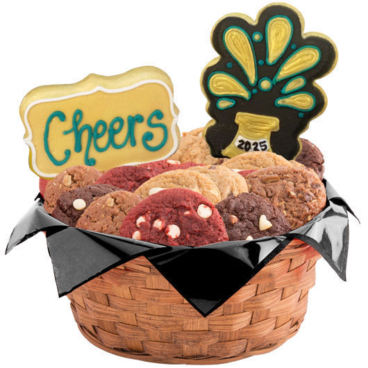 W468 - Happy New Year Basket Cookie Basket