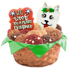 Christmas Puppies Basket - 